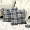 Stellhome Pack of 2 Linen Buffalo Check Decorative Throw Pillow Covers by Stellhome