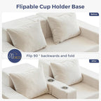 MAXYOYO Loveseat Sofa Bed, 4 in 1 Convertible Boneless Couch Folding Recliner - Image 5