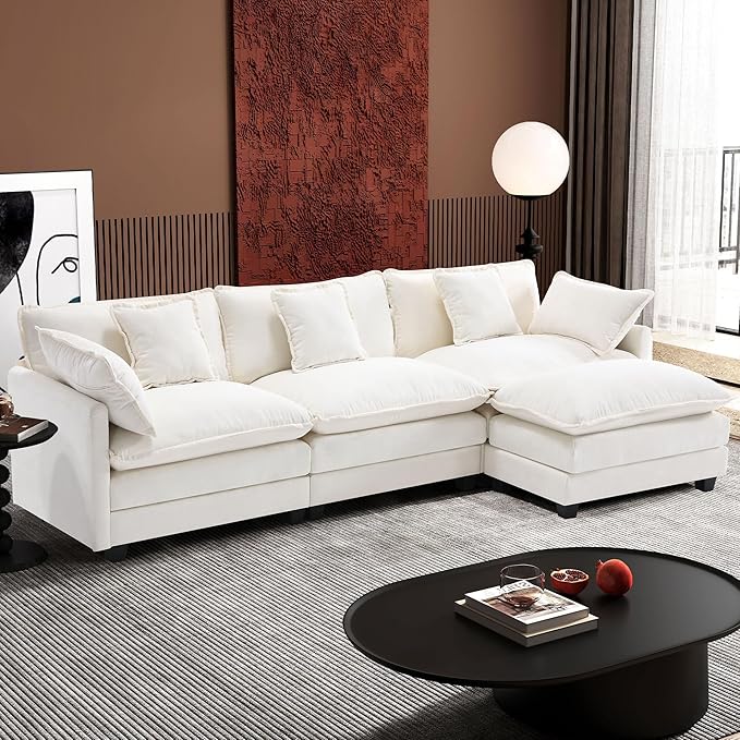 Ihanherry 111.4" L Shaped Modern Sofa Modular Sectional Cloud Couch by iHanHerry