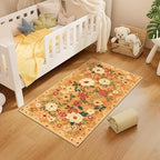 DUKINO 2x4 Entryway Rug, Floral Washable Kitchen Rugs Non Slip, Soft Indoor - Image 6