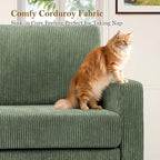 Kidirect 70in Corduroy Couch, Sofas - Image 3