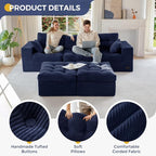 MAXYOYO 104" U Shaped Modular Sectional Sofa - Image 7