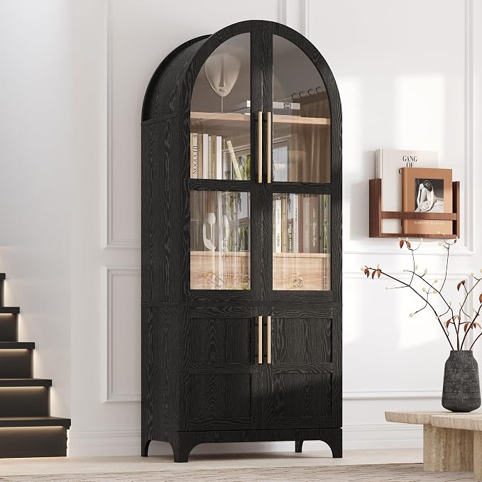 VilroCaz 71" Tall Arched Kitchen Pantry - Image 3