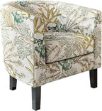 BELLEZE Living Room Chair, Linen Round Accent Barrel Chair, Club Tub Sofa Chair - Image 6