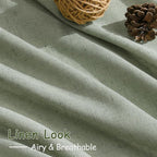 Desert Sage Linen Curtains 63 Inches Long 2 Panel Sets - Image 5