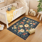 DUKINO 3x4 Area Rug, Floral Washable Rug - Image 4
