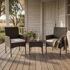Sweetcrispy 3 Piece Patio Furniture Set, All-Weather Outdoor Conversation Set - Image 2