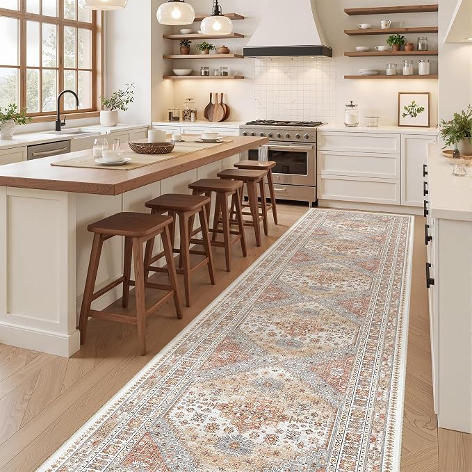 3x14 Runner Rug Non Slip, Washable Hallway Runner Rug, Living Room, Extra Long - Image 3