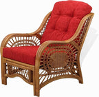 Malibu Lounge Living Accent Armchair Natural Rattan Wicker Handmade Design - Image 5