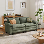 LINSY HOME 90" Modular Cloud Love Seat Sofa, Corduroy Soft Sectional Couch by LINSYHOME