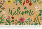 Coir Welcome Mat, 17 x 29 in | 100% Natural Coir, Anti-Shedding, Durable PVC by AmaruDoorMats