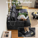 103" Electric Pull Out Sleeper Sofa Bed, 2in1 Convertible Power Extendable - Image 5
