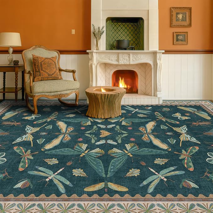 Oriental Blue and Green Area Rugs by HazoHaus