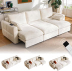 103" Electric Pull Out Sleeper Sofa Bed, 2in1 Convertible Power Extendable by CHICHOUSE