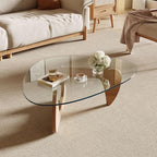 Modern Coffee Table for Living Room and Small Spaces, 43.3" x 29.5" x 15.8" - Image 3