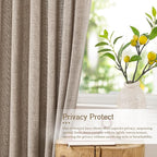 RYB HOME Linen Semi Sheer Curtains - Image 2