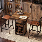 LITTLE TREE Square Bar Table, Wine Bar Cabinet - Image 3