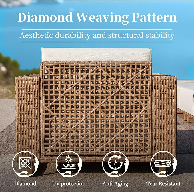 SUNSHINE VALLEY 4 Pieces Patio Furniture Set - Image 4