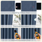100% Blackout Curtains 108 Inch Length 2 Panels Set - Image 5