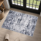 2x3 Washable Entryway Rug: Modern Abstract Indoor Soft Carpet Grey | by FXRHLP