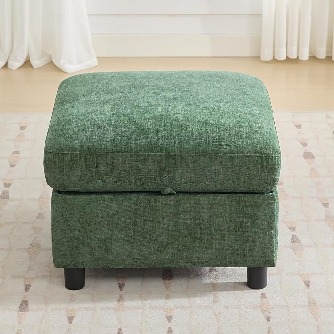 WUTUTUEE 25”Square Storage Ottoman Module by WUTUTUEE