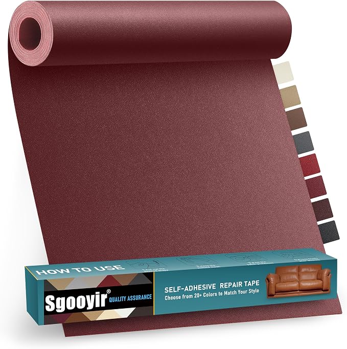 Leather Repair Patch Tape Kit, Vinyl Leather Repair Kit by Sgooyir