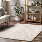 nuLOOM Nia Beige Geometric Washable Area Rug by nuLOOM