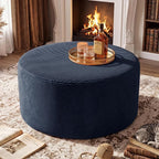 BSHOMGI Coffee Table Round Ottoman, Oversized Footrest - Image 7