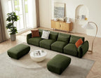 U Shaped Cloud Sectional, Convertible L Shaped Couch by PINSOLID