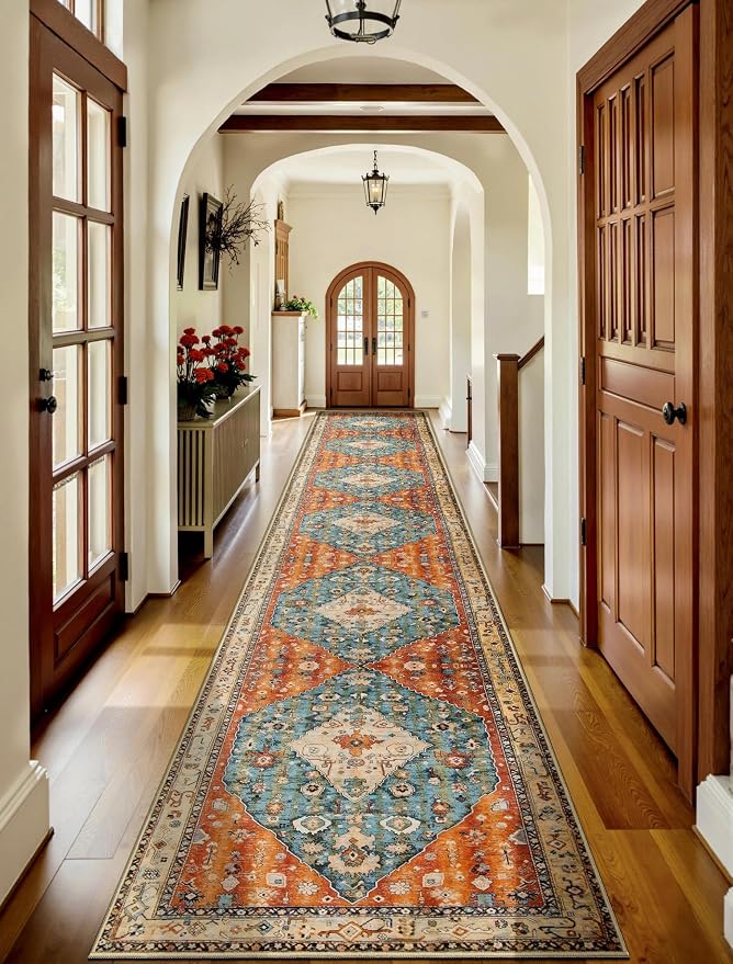 SERISSA 2'6"x16' Washable Non Slip Boho Runner Rug by SERISSAHomeDecorCollection