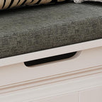 ECACAD L-Shape Wood Shoe Storage Bench - Image 6