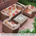 8Pcs Outdoor Cushion Covers, Elastic Patio Cushion Covers | Washable, - Image 6