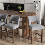 VKNOW Bar Stools Set of 6, Modern Counter Stools - Image 4