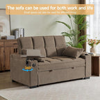 Auvsoce 65'' Chaise Lounge Chair Indoor, 3-in-1 Convertible Sofa Bed - Image 5