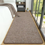 2x6 Runner Rug for Hallway, Long Runner Rugs Non Slip, Matte Brown | Soft - Image 3