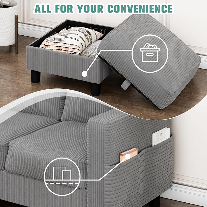 SUNLEI Convertible Sectional Sofa - Image 4
