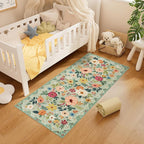 DUKINO 2x5 Runner Rug, Floral Washable Rug - Image 7