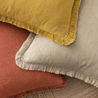 MIULEE Linen Decorative Fall Euro Throw Pillow Covers Burnt Orange 22x22 | Set - Image 7