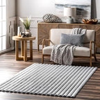 nuLOOM SuperiorWash Collection Kai Silver, Fluffy and Cozy, High Traffic by nuLOOM
