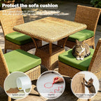 Sqodok Outdoor Cushion Covers 24x24 inch, Wicker Chair - Image 6