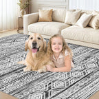 cotiled Boho 5x7 Area Rugs for Living Room: Soft Moroccan Washable Rug | Solve - Image 9