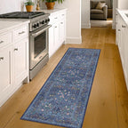 Non Slip 2x10 Dark Blue Hallway Runner - 10ft Long Runner Rugs - Image 6