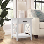 Bush Home End Table with Drawer, Nightstand with Storage, Living Room and - Image 2