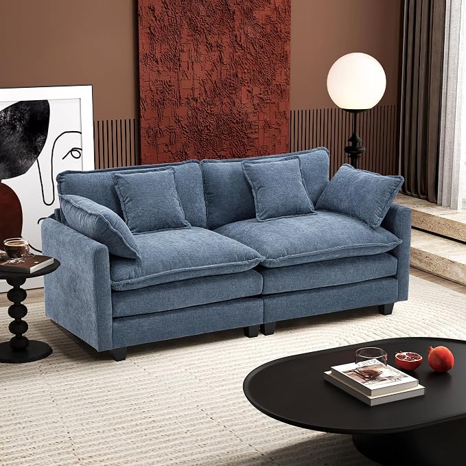 Ihanherry Cloud Sofa 77 Inch Loveseat, Modern Sectional Couch, 2-Seats Sofa by iHanHerry
