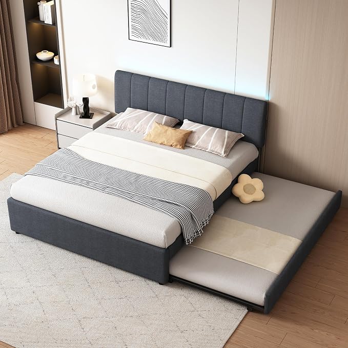 Queen Size Upholstered Platform Bed by FAVSH