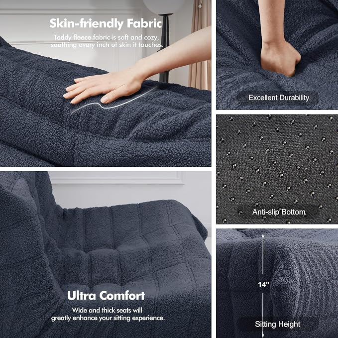 Bean Bag Loveseat Chair Big Sofa Beanbag Chair - Image 6