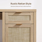 SICOTAS Rattan Home Office Desk - Image 5