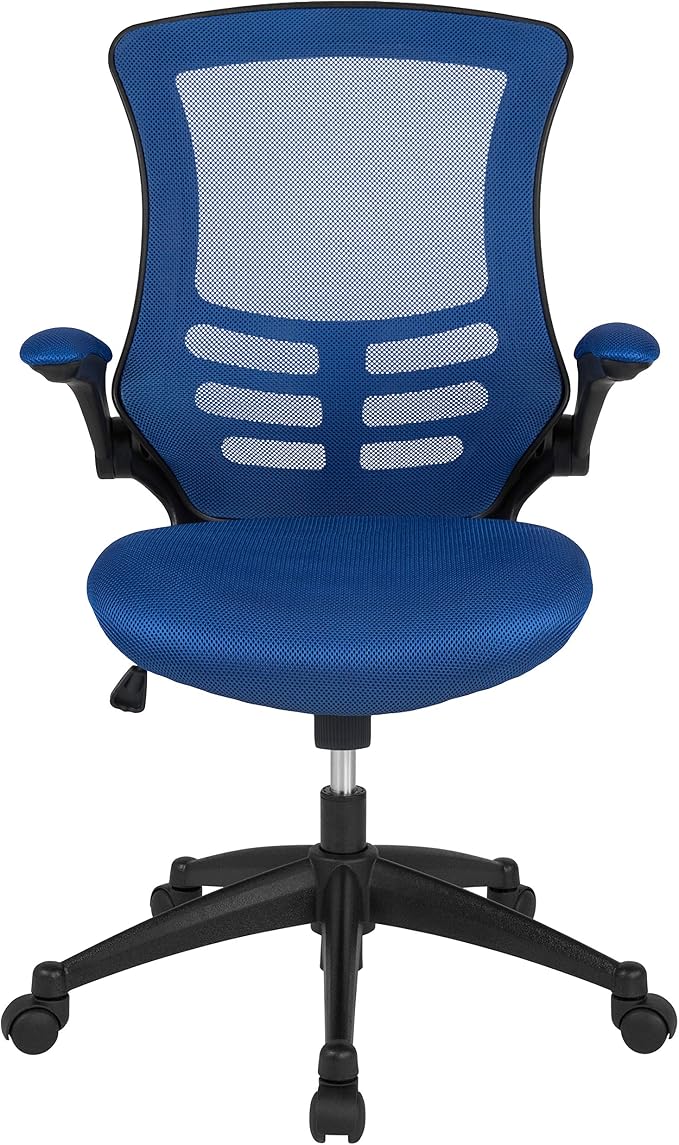 Flash Furniture Kelista Mid-Back Blue Mesh Swivel Ergonomic Task Office Chair - Image 10