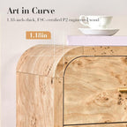 Curved 9-Drawer Dresser for Bedroom, Vanity Desk TV Stand for Living Room - Image 6