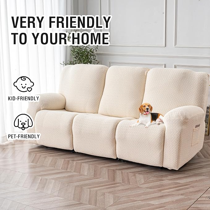 Genina Recliner Sofa Cover Stretch Couch Covers, Sofa Slipcover - Image 6
